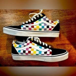 Vans Old School Rainbow Checkered Low Top